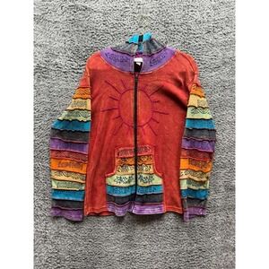 Greater Good Network Sunshine Daydream Hooded Jacket Fair Trade Womens Size L/XL